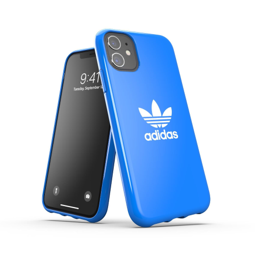 ADIDAS APPLE iPHONE 13 PRO MAX SNAP CUSTODIA IN TPU CON LOGO A TRIFOGLIO BLU BIANCO